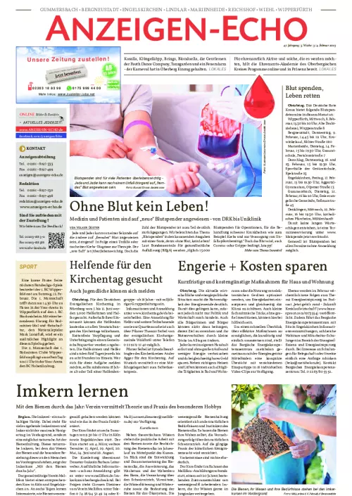 Anzeigen Echo Gummersbach Cover