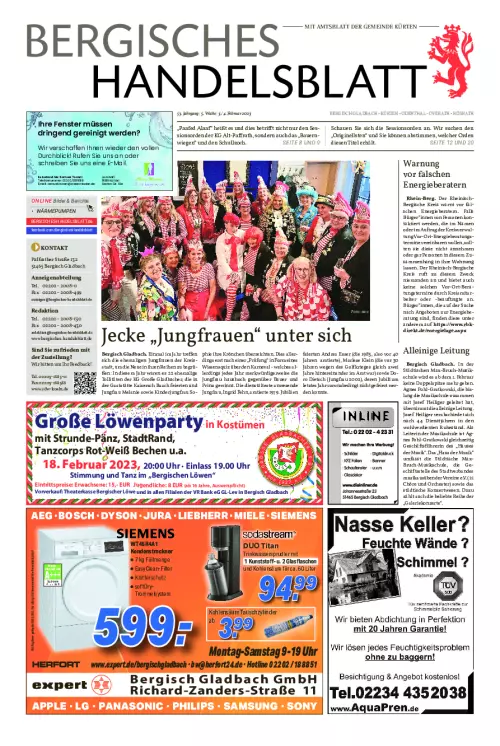 Bergisches Handelsblatt Cover