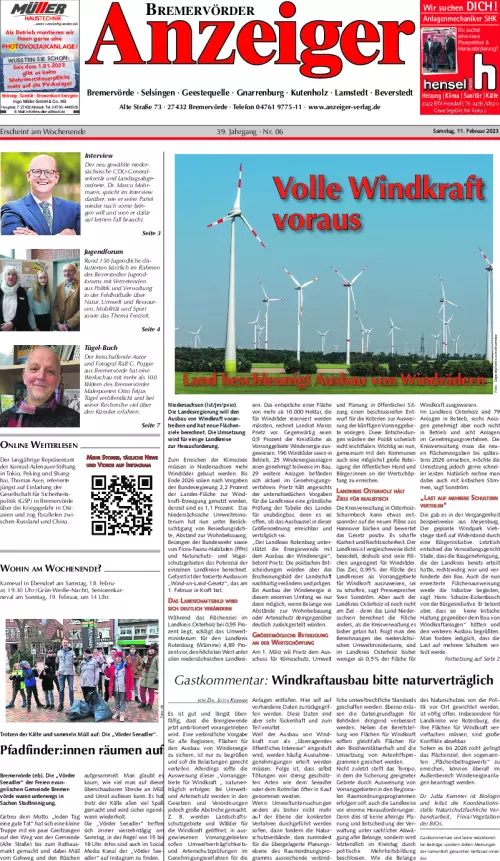Bremervörder Anzeiger - Lilienthaler Anzeiger - Osterholzer Anzeiger Cover