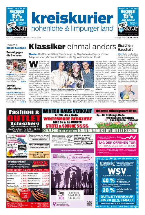 Wochenpost Hohenlohe-Franken + Kreiskurier Hohenlohe & Limpurger Land ePaper