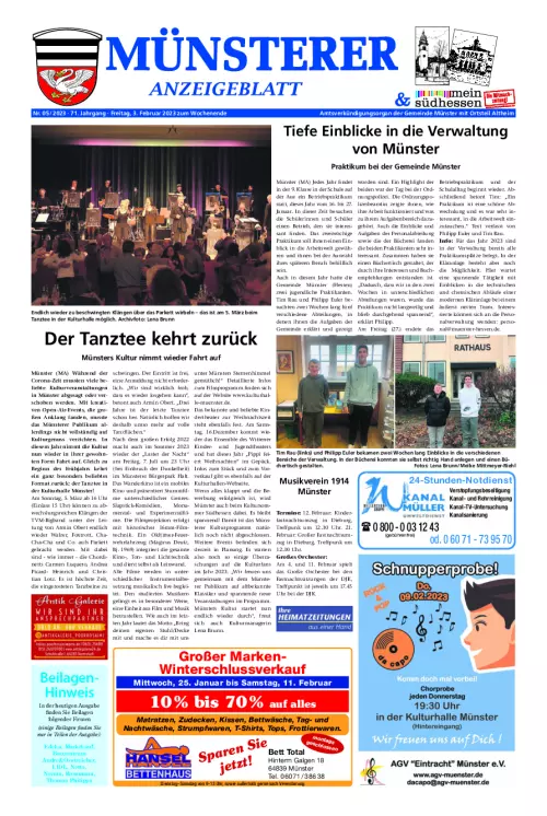 Münsterer Anzeigeblatt Cover